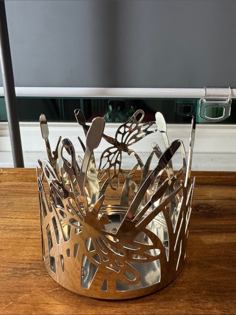Silver Dragonfly and Cattail Jar Candle Sleeve - Picture 3 of 9